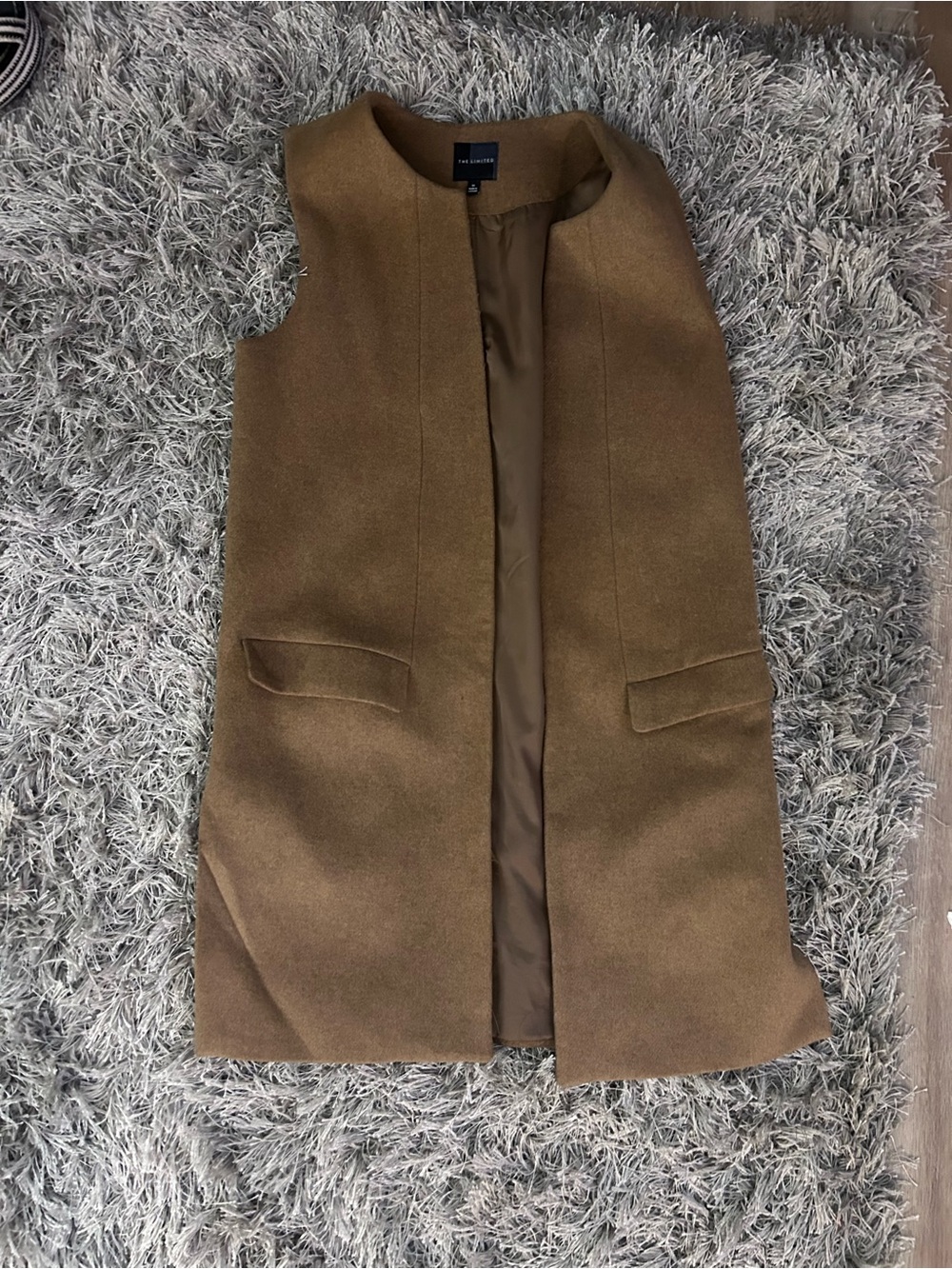 The Limited Sleeveless Long Vest in Brown